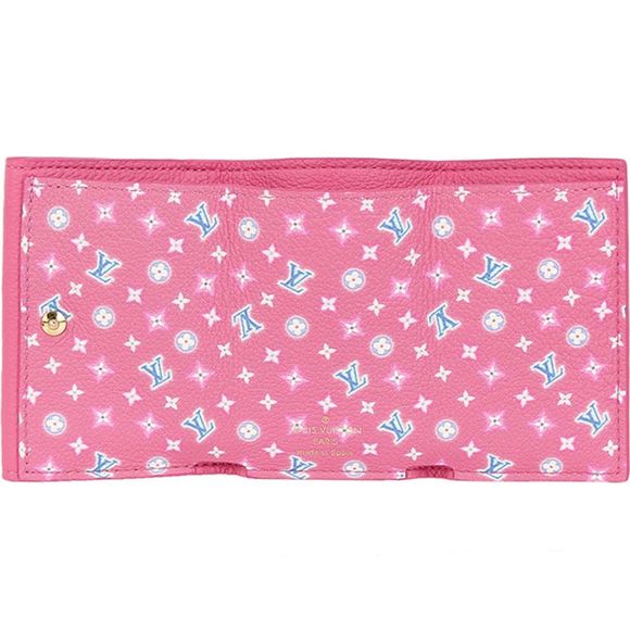 Louis Vuitton Portefeuille Lock Accessory Calf Leather Pink Mini Wallet Handbag - Picture 4 of 6